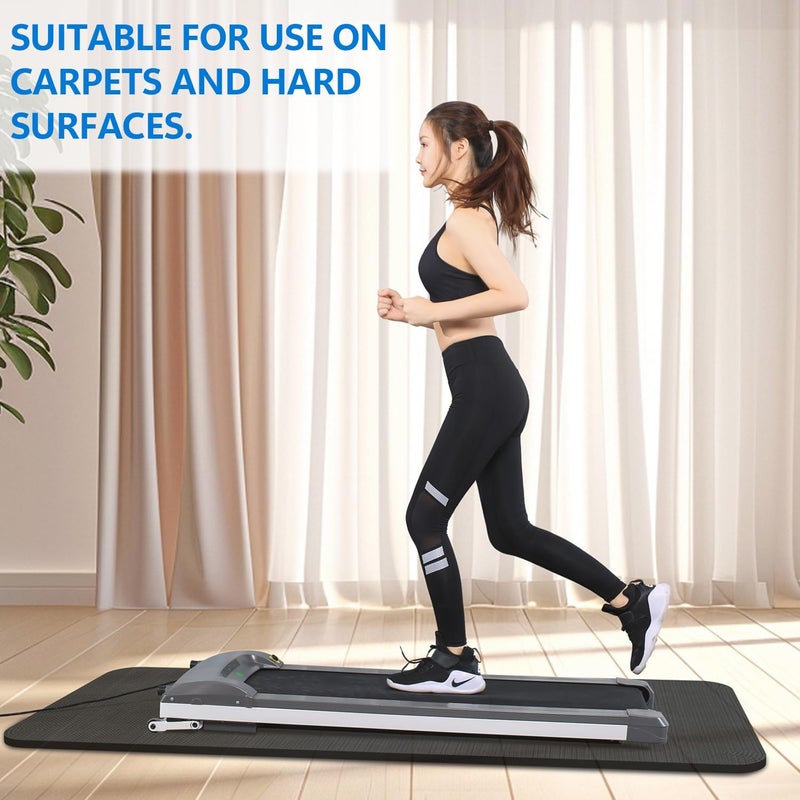 SLIPEXSAFE Treadmill Mat,Bike Mat,Stationary Bike Mat,Foldable Treadmill Mat for Hardwood Floors,Under Exercise Bike Trainer Pad for Indoor Gym Equipment Hardwood Floor Carpet Protector - Image 4